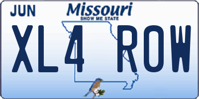 MO license plate XL4R0W