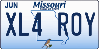 MO license plate XL4R0Y