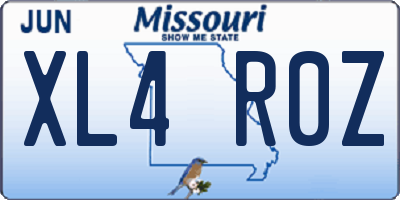 MO license plate XL4R0Z