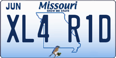 MO license plate XL4R1D