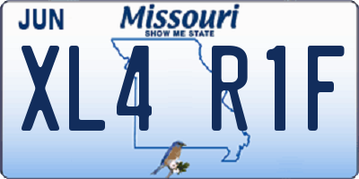 MO license plate XL4R1F
