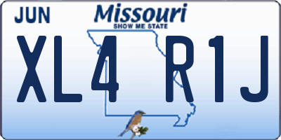 MO license plate XL4R1J