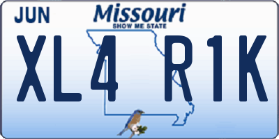 MO license plate XL4R1K