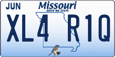 MO license plate XL4R1Q