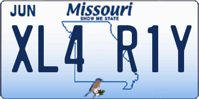 MO license plate XL4R1Y