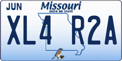 MO license plate XL4R2A