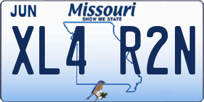 MO license plate XL4R2N