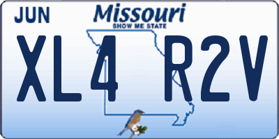 MO license plate XL4R2V