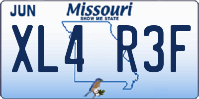 MO license plate XL4R3F