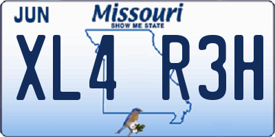 MO license plate XL4R3H