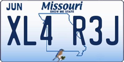 MO license plate XL4R3J
