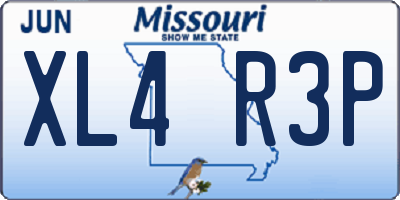 MO license plate XL4R3P