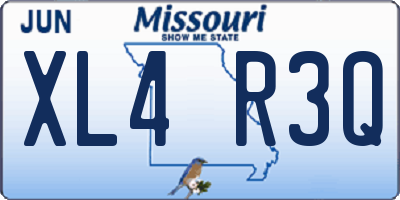 MO license plate XL4R3Q