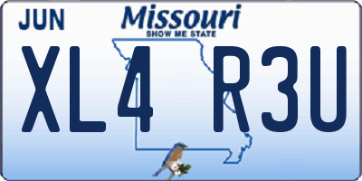 MO license plate XL4R3U
