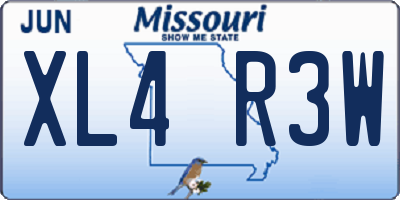 MO license plate XL4R3W