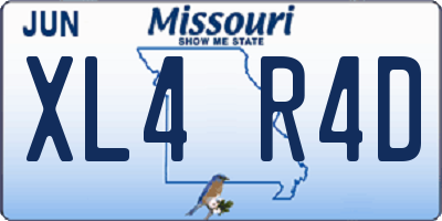 MO license plate XL4R4D
