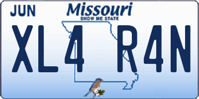 MO license plate XL4R4N
