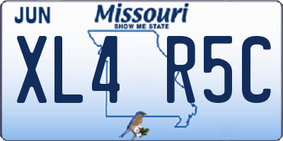 MO license plate XL4R5C