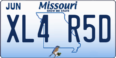 MO license plate XL4R5D