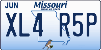 MO license plate XL4R5P