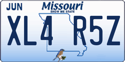 MO license plate XL4R5Z