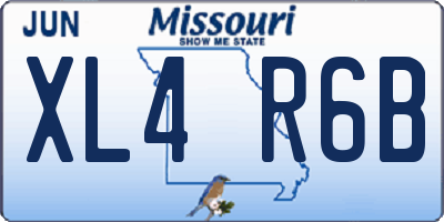 MO license plate XL4R6B