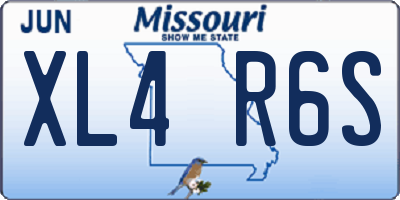 MO license plate XL4R6S