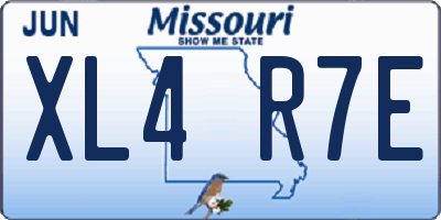 MO license plate XL4R7E