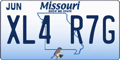 MO license plate XL4R7G