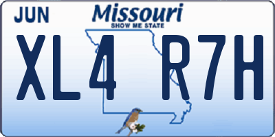 MO license plate XL4R7H