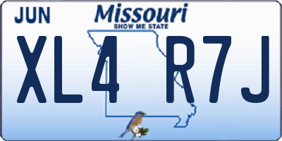 MO license plate XL4R7J