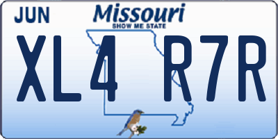 MO license plate XL4R7R