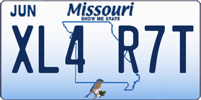 MO license plate XL4R7T