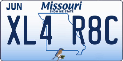 MO license plate XL4R8C