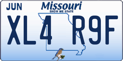 MO license plate XL4R9F