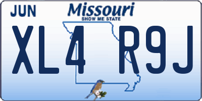 MO license plate XL4R9J