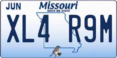 MO license plate XL4R9M