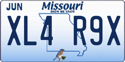 MO license plate XL4R9X