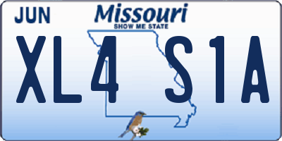 MO license plate XL4S1A
