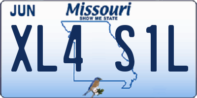 MO license plate XL4S1L