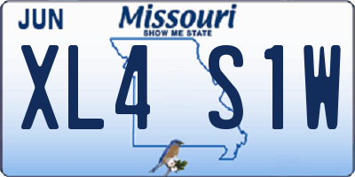 MO license plate XL4S1W