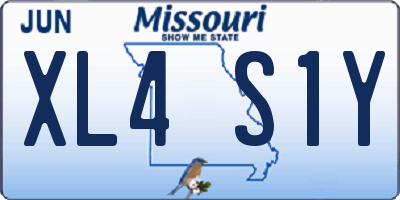 MO license plate XL4S1Y