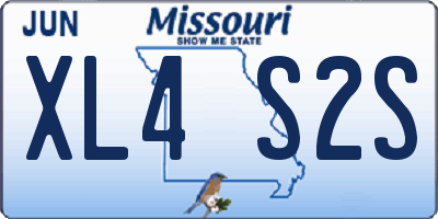 MO license plate XL4S2S