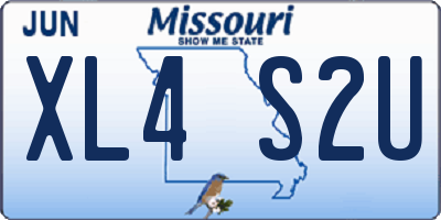 MO license plate XL4S2U