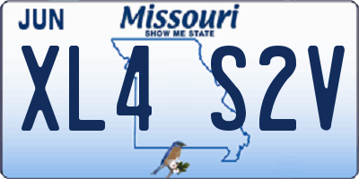 MO license plate XL4S2V