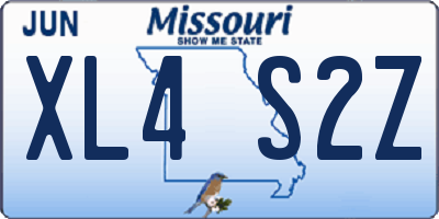 MO license plate XL4S2Z