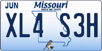 MO license plate XL4S3H