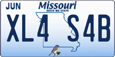 MO license plate XL4S4B
