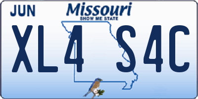 MO license plate XL4S4C