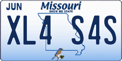 MO license plate XL4S4S
